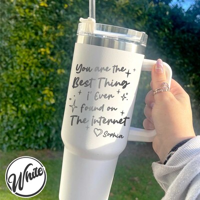 You Are The Best Thing I Ever Found On The Internet Tumbler 40oz, Boyfriend Valentines Day Gift, Valentines Day Gift For Him, Perzonalized T - image5